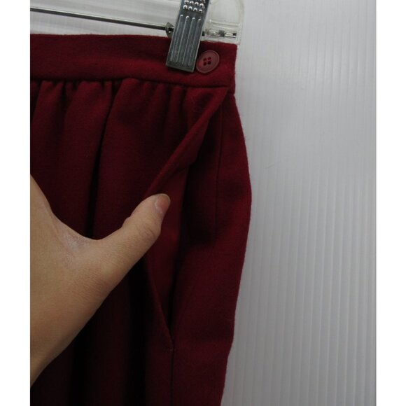 VINTAGE Pendleton Skirt 12 Petites Virgin Wool A-Line Career Slit 90s - Picture 3 of 11